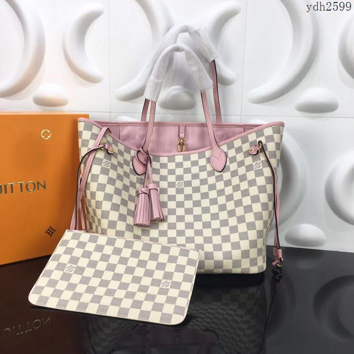 路易威登LV女包 頂級原單 M44363 Neverfull 全新演繹經典手袋 內置可脫卸式拉鏈手包 時尚購物袋 手提包  ydh2599