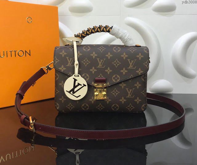 LV女包 M44669 路易威登 Pochette Metis手袋 LV手工編織單手柄包 LV老花包 LV斜挎女包  ydh3008