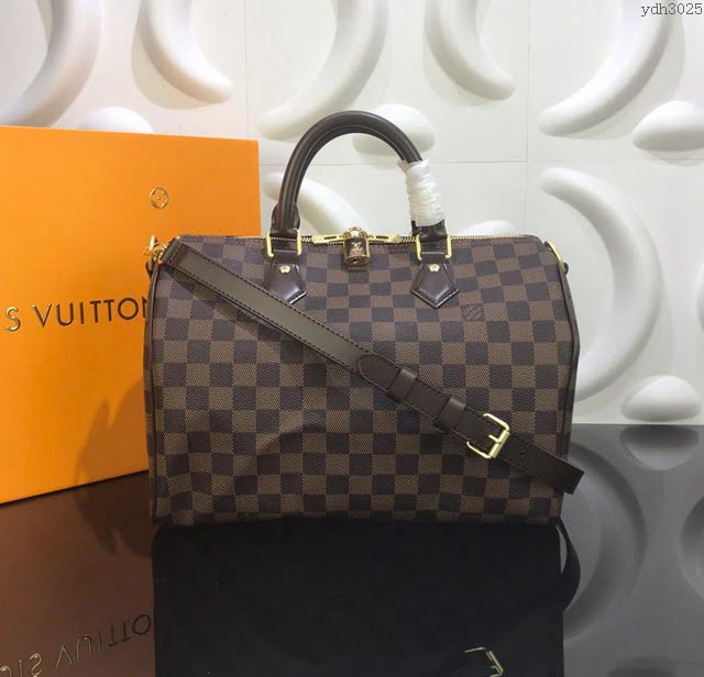 LV女包 N41376 路易威登Speedy 30手袋 LV旅行袋 LV手提袋 LV單肩斜挎包  ydh3025