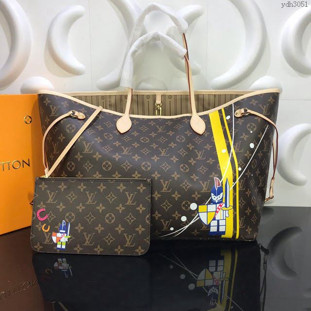 LV女包 M40990 路易威登新款 Neverfull 全新演繹經典手袋 LV子母包 LV手腕包 LV肩背包  ydh3051