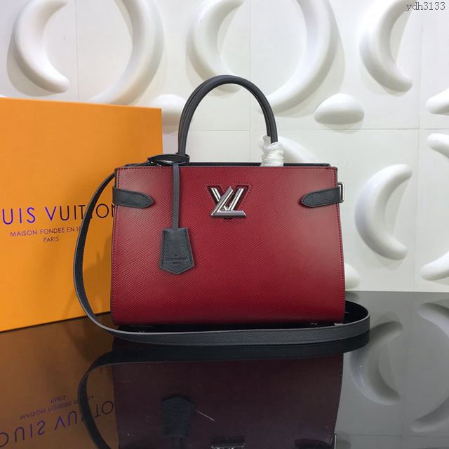 LV包 LV女包 TwistTote手袋 Cuir Ecume粒紋牛皮 LV大號手提包 LV肩背包  ydh3133