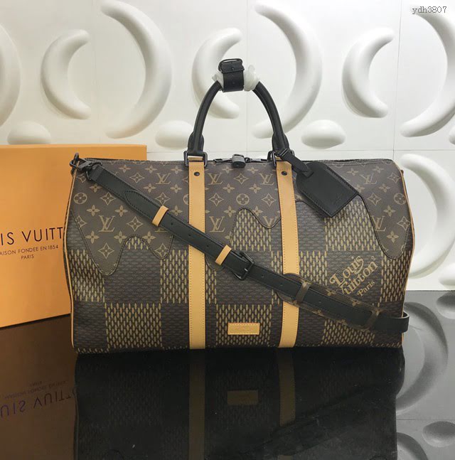 路易威登LV旅行包 N40360 Keepall Bandoulière50旅行袋 lv新款男士旅行箱包  ydh3807