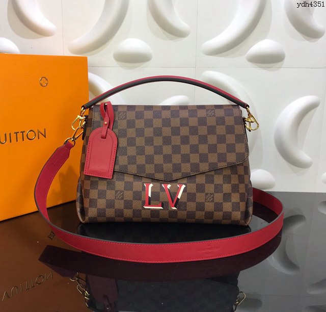 LV專櫃新款女包 路易威登Beaubourg手袋 M40176 Damier Ebene帆布 LV棋盤格手提女包  ydh4351