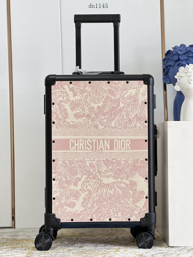 Dior專櫃2023新款oblique復古印花圖案配鋁框CD拉杆箱 A27 迪奧Christian行李箱/拉杆箱 dn1145
