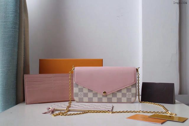 lv女包 Pochette Félicie鏈條小挎包 N60235 lv斜挎女包  lvqb1334