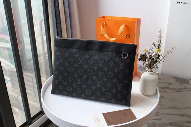 lv手包 POCHETTE APOLLO手袋 M62291 lv黑花手拿包  lvqb1598