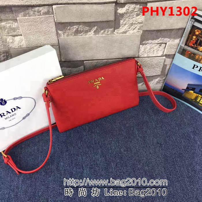 普拉達PRADA原單 PRADA 1BH050 義大利最新版 進囗頭層牛皮單肩斜跨包 PHY1302