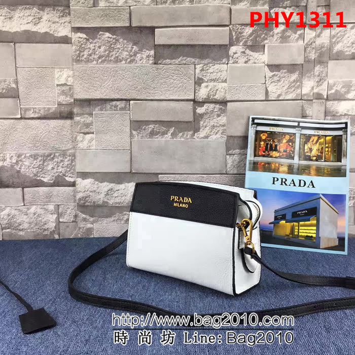 普拉達PRADA原單 新款 prada esplanade bag 1BH043 荔枝紋牛皮單肩斜挎包 PHY1311