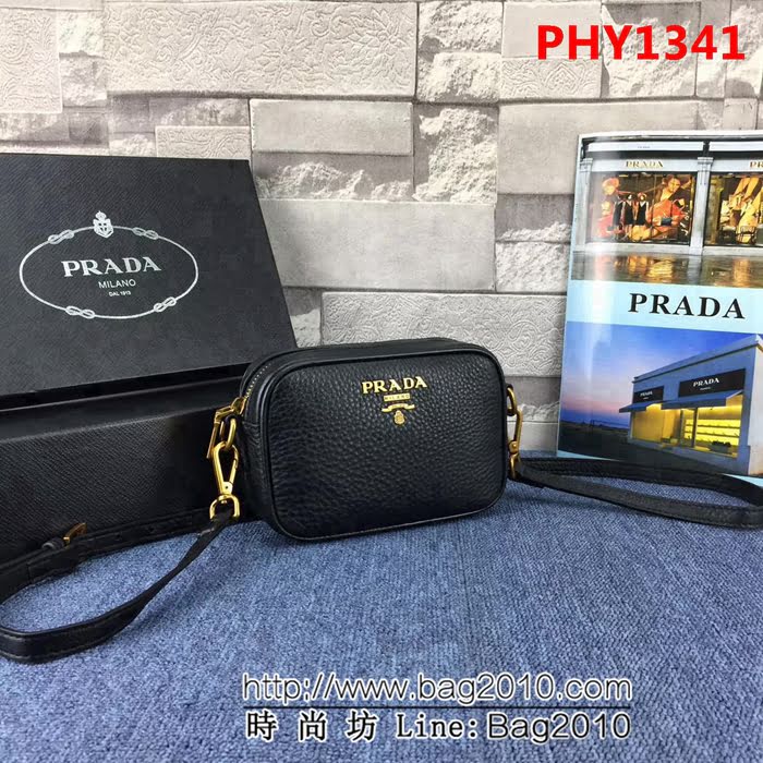 普拉達PRADA原單 P家新款專櫃品質 1BH036 原廠自然摔紋牛皮 單肩斜挎包 PHY1341