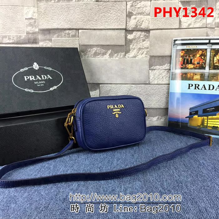 普拉達PRADA原單 P家新款專櫃品質 1BH036 原廠自然摔紋牛皮 單肩斜挎包 PHY1342