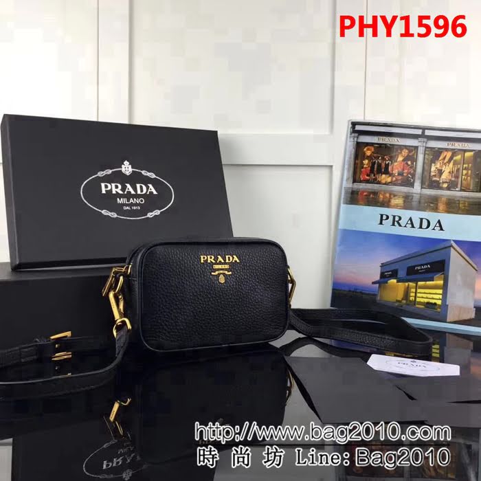 普拉達PRADA原單 原單 P家新款專櫃品質 1BH036 原廠自然摔紋牛皮 單肩斜挎包 PHY1596