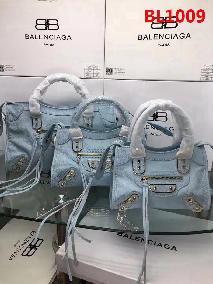 BALENCIAG巴黎世家 新款 小金釘 原版義大利進口山羊皮 手提單肩斜挎包  BL1009