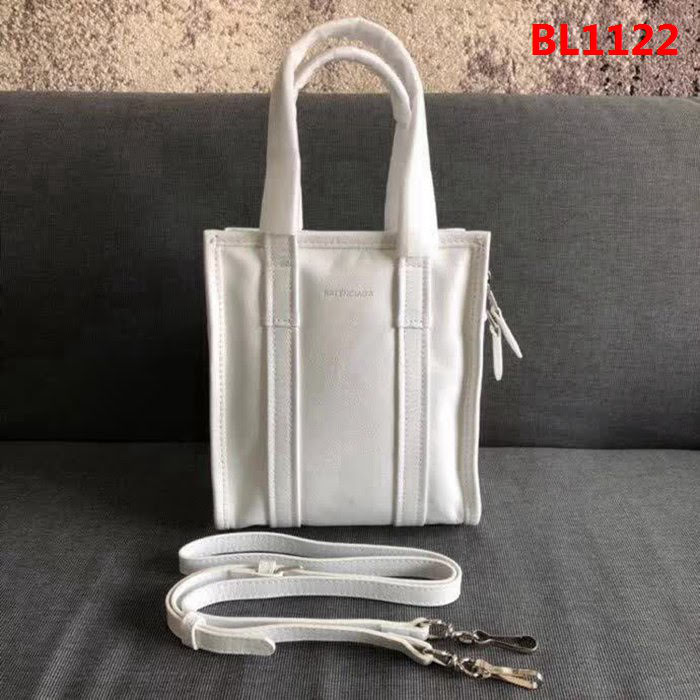 BALENCIAG巴黎世家 BALENCICGA BAZAR SHOPPER 2021新款 XS號 手提肩背包 白色  BL1122