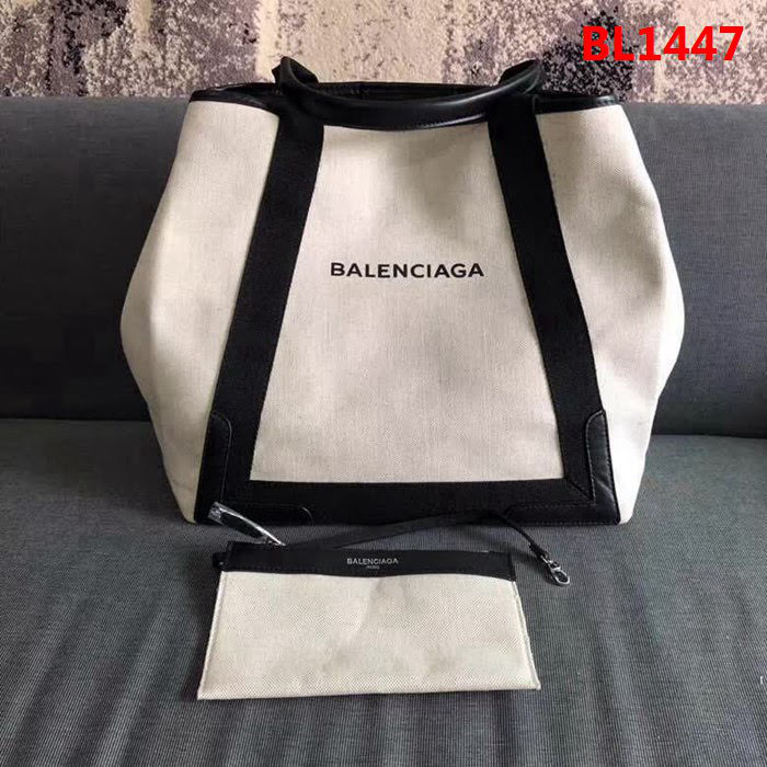 BALENCIAG巴黎世家 單字母 巴黎世家balenciaga 帆布沙灘包 中號  BL1447