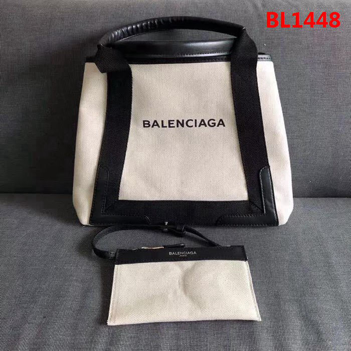 BALENCIAG巴黎世家 單字母 巴黎世家balenciaga 帆布沙灘包 中號  BL1448