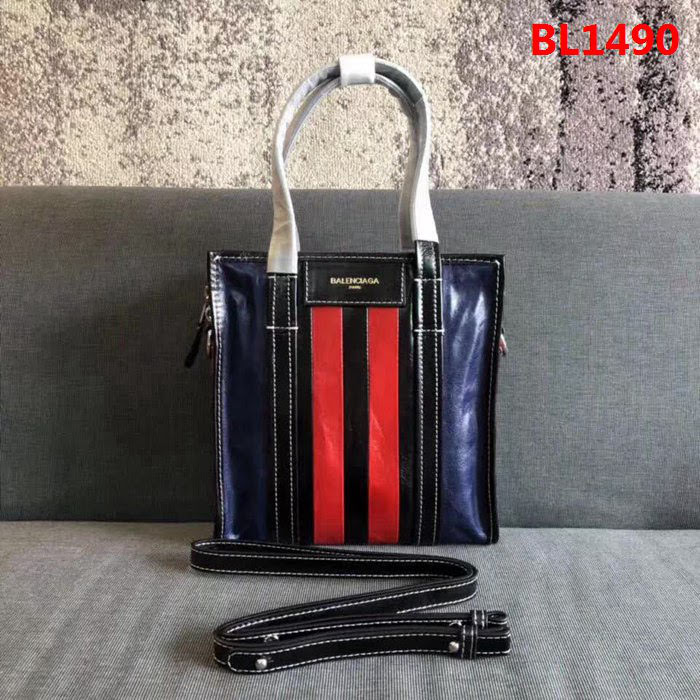 BALENCIAG巴黎世家 BALENCIAGA Bazar Shopper手袋22cm 條紋手提袋  BL1490