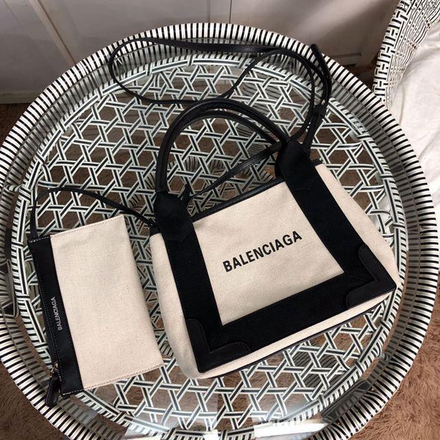 Balenciaga女包 巴黎世家新版爆款 帆布字母包 新版一行字 小號手提包  csbl1168