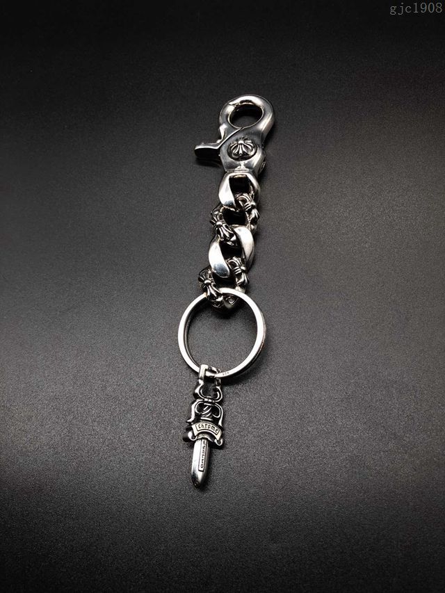 chrome hearts銀飾 克羅心鑰匙鏈 純手工 克羅心925銀首飾  gjc1908