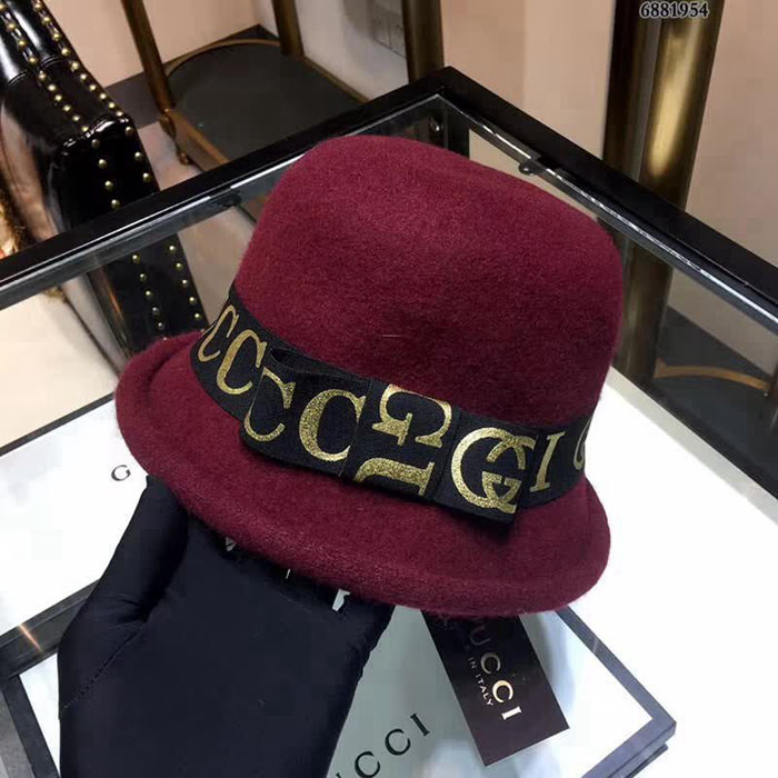 GUCCI古馳 火爆款 2018秋冬新品 圓頂羊毛盆帽 漁夫帽 6881954 LLWJ6293