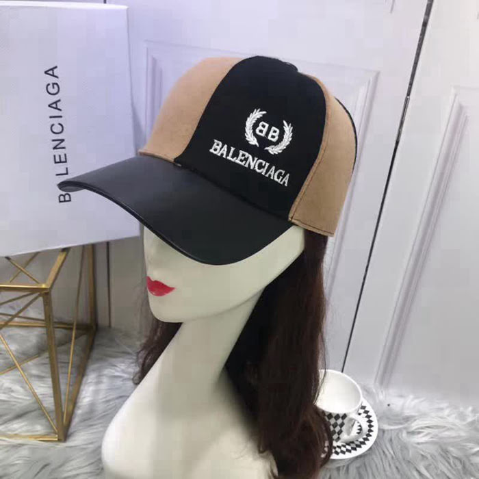 BALENCIAGA巴黎世家 秋冬新品 原版最新款皮帽簷鴨舌帽 海軍女裝帽 LLWJ6996