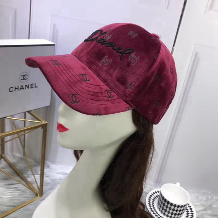 CHANEL香奈兒 2018最新流行版 高端情侶款絲絨棒球帽 LLWJ7899