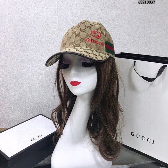 Gucci男女同款帽子 古馳GG印花鴨舌帽棒球帽  mm1033