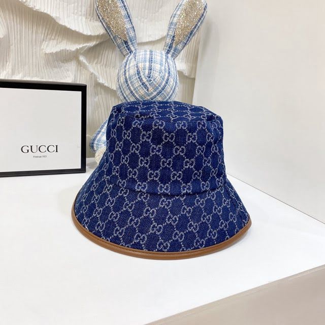 Gucci男女同款帽子 古馳經典款漁夫帽遮陽帽  mm1215