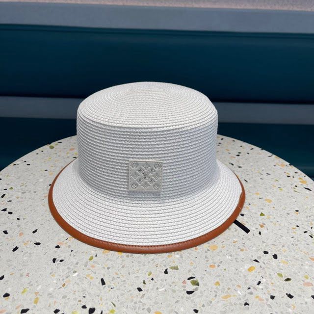LV兒童帽子 路易威登字母標誌兒童草帽沙灘太陽帽  mm1556