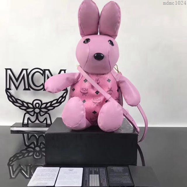 MCM女包 原單 吉祥物小兔子 Visetos印花塗層帆布 MCM單肩斜挎女包  mdmc1024