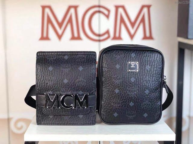 MCM腰包 原單新品 1058 Stark Modular腰包 標誌性Visetos印花塗層 扁平手拿包 拉鏈手包 可組成或單獨使用 MCM斜背包  mdmc1396