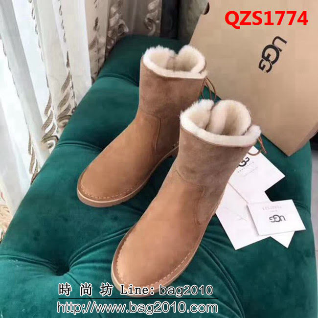 UGG 經典款 專櫃官網爆款 磨砂牛皮加皮毛一體 雪地靴 QZS1774