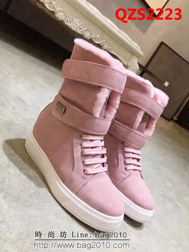 UGG 爆款 18官網發售 高絲光粉色 雪地靴 QZS2223
