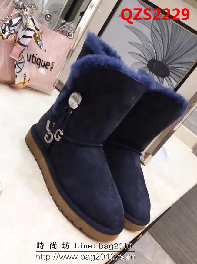 UGG 海外代購限量版 皮毛一體澳洲羊毛 時尚保暖 雪地靴 QZS2229