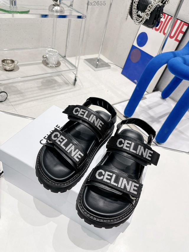 Celine專櫃女鞋 賽琳2022vs春季種草最新爆款凱旋門沙灘涼鞋 dx2655