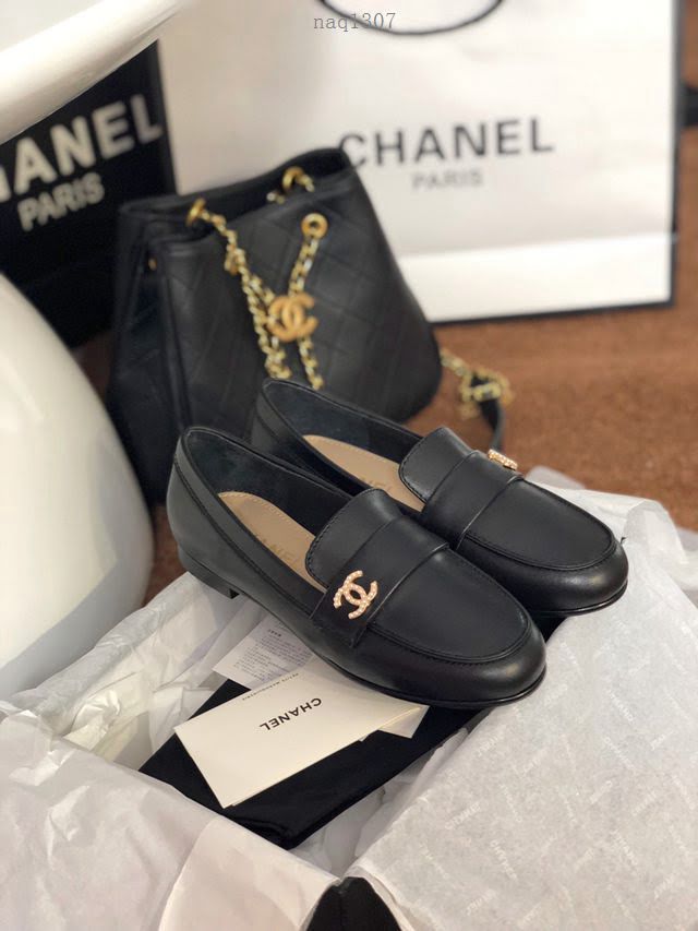 Chanel女鞋 香奈兒2020春夏頂級涼鞋系列 Chanel爆款休閒女單皮鞋  naq1307