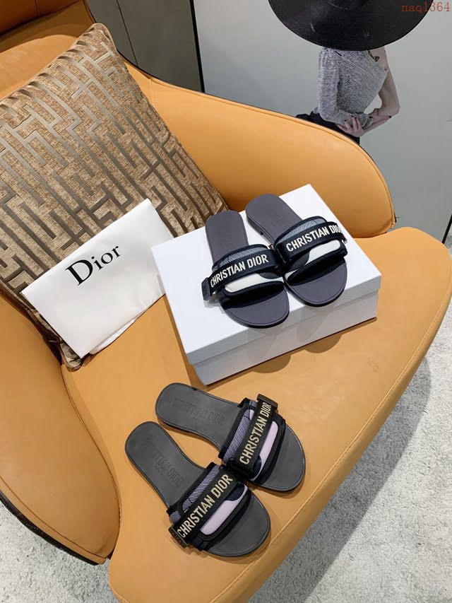 DIOR女鞋 迪奧2021新款拖鞋 Dior方頭涼拖  naq1364