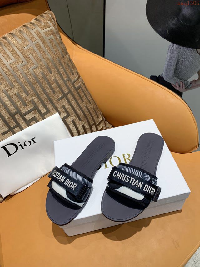 DIOR女鞋 迪奧2021新款拖鞋 Dior方頭涼拖  naq1365