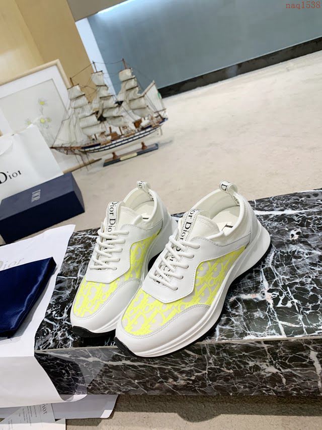 DIOR男女鞋 迪奧2021專櫃新款情侶運動鞋 Dior拼接字母運動鞋  naq1538