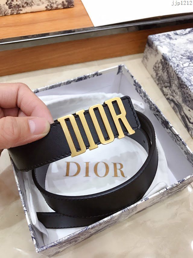 Dior女士腰帶 迪奧經典復古小字母牛皮腰帶  jjp1212