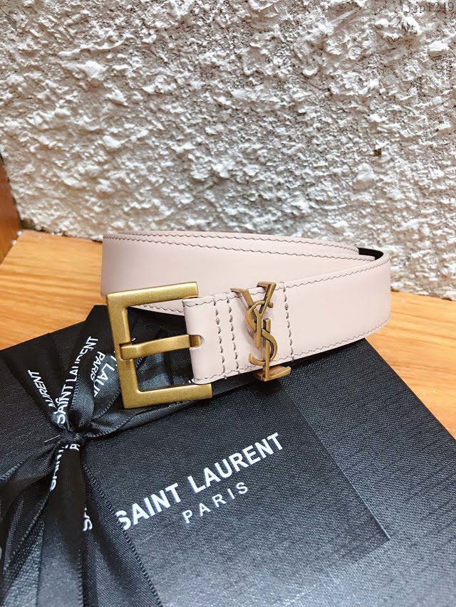 Saint Laurent女士皮帶 聖羅蘭2020新款YSL古金原版開模金扣腰帶  jjp1249
