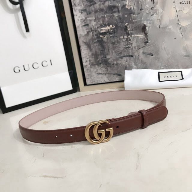 Gucci女士皮帶 古奇Maccarone腰帶  jjp1311