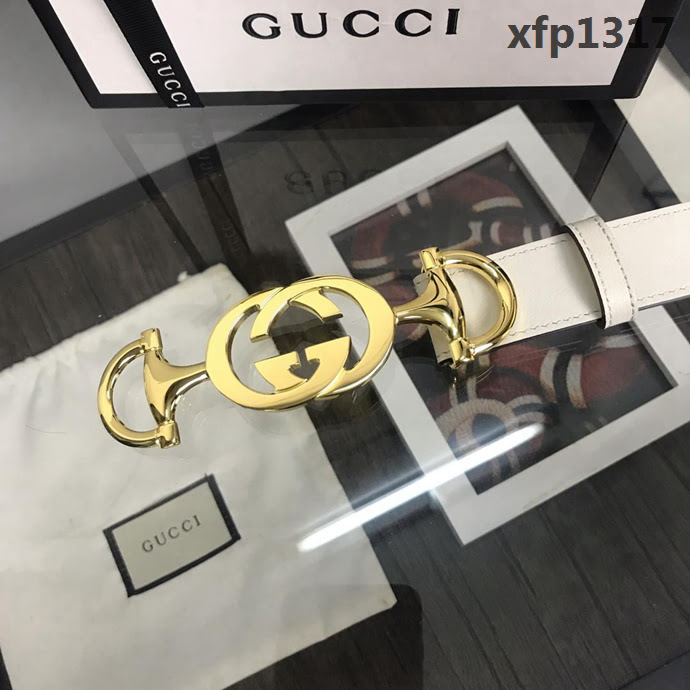 GUCCI古馳 官網新款 正品規格 原單品質 蜂巢底原版扣 雙G馬銜扣 時尚百搭款皮帶  xfp1317