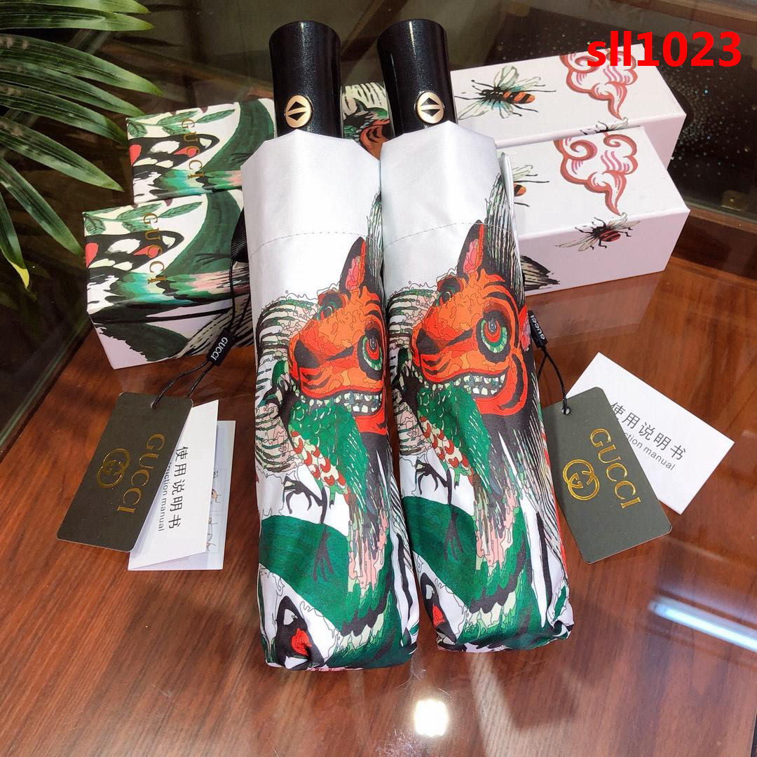 GUCCI古馳 最新火爆單品 極品G家自動傘 古奇天鵝圖案 防雨防紫外線隔熱傘  sll1023