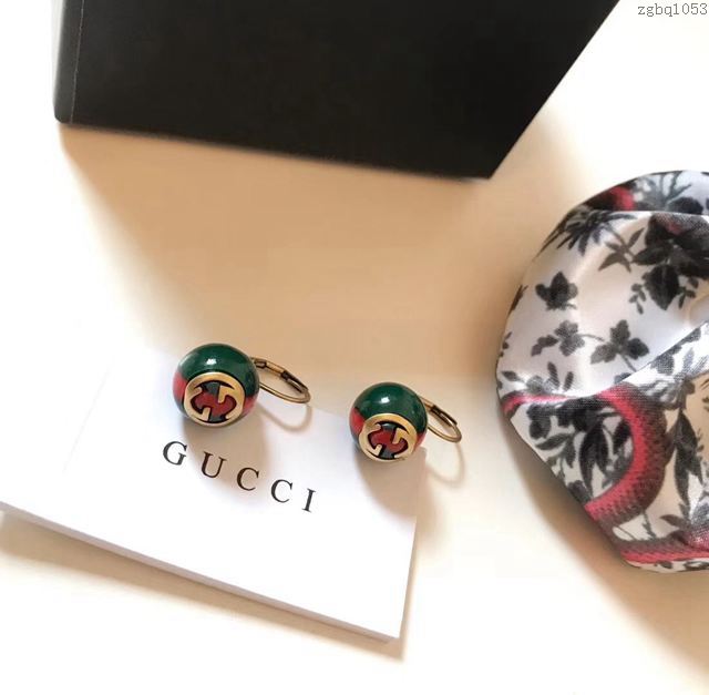 GUCCi飾品 古馳復古系列耳環 Gucci個性條紋 珠子 耳鉤  zgbq1053
