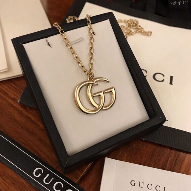 GUCCi飾品 古馳情侶款項鏈 Gucci粗鏈 長鏈  zgbq1111