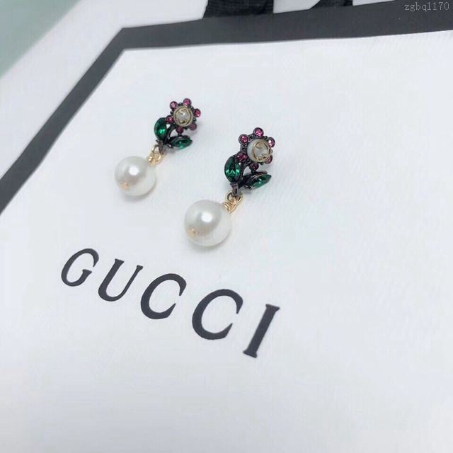 GUCCi飾品 古馳耳環 925銀針 Gucci小花朵耳釘  zgbq1170