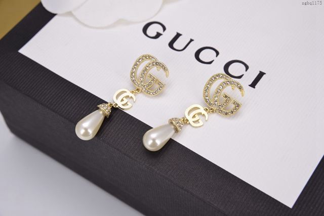 GUCCi飾品 古馳純銀針耳環 Gucci最新限量版耳釘  zgbq1175