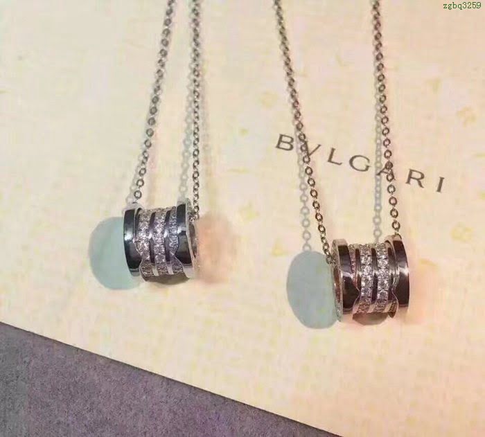 Bvlgari飾品 寶格麗三排鑽螺紋項鏈 S925通體純銀百搭款項鏈  zgbq3259