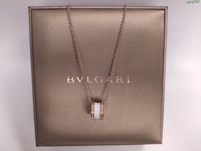 Bvlgari飾品 寶格麗高品質新款黑白陶瓷鑲鑽項鏈  zgbq3307