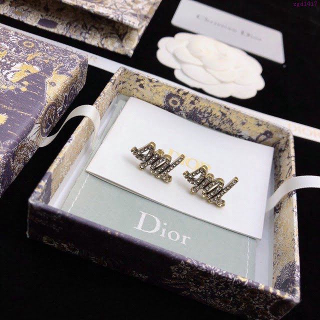 Dior飾品 迪奧經典熱銷款復古Jadior字母耳釘  zgd1417
